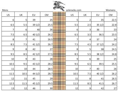 is burberry true to size|burberry size chart uk.